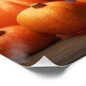 Grote Deen Puppy Herfst Delight Pompoen Perfect Poster (Hoek)