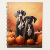 Grote Deen Puppy Herfst Delight Pompoen Planner (Voorkant)