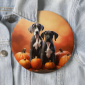 Grote Deen Puppy Herfst Delight Pompoen Ronde Button 6,0 Cm (In situ)
