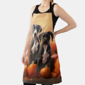 Grote Deen Puppy Herfst Delight Pompoen Schort (Insitu)