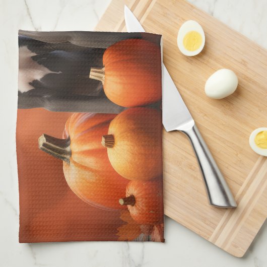 Grote Deen Puppy Herfst Delight Pompoen Theedoek (Quarter Fold)