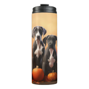 Grote Deen Puppy Herfst Delight Pompoen Thermosbeker