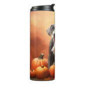 Grote Deen Puppy Herfst Delight Pompoen Thermosbeker (Gedraaid links)