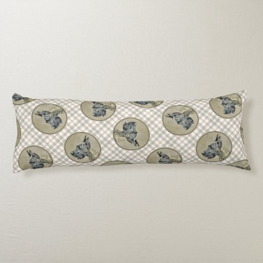 Grote Deen Schilderij Brindle Originele Pet Dog Ar Lichaamskussen (Achterkant)