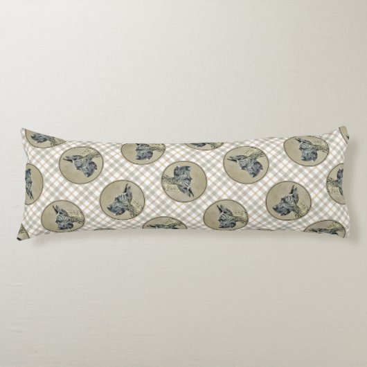 Grote Deen Schilderij Brindle Originele Pet Dog Ar Lichaamskussen (Voorkant)