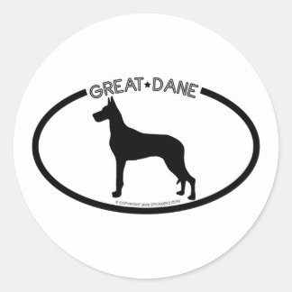 Grote Deen Silhouet Zwart Sticker