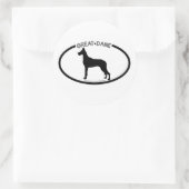 Grote Deen Silhouet Zwart Sticker (Tas)