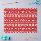 Grote Deen Silhouetten Kerstpatroon Tissuepapier (Craft)