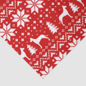 Grote Deen Silhouetten Kerstpatroon Tissuepapier (Detail)