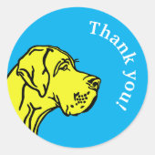 Grote Deen tekening Vierkante Sticker (Voorkant)