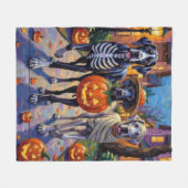 Grote Deen Trick-or-Treating Halloween kostuums Fleece Deken (Voorkant (Horizontaal))