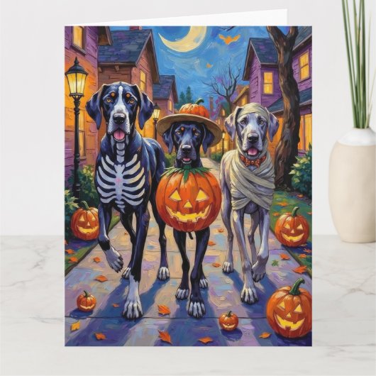 Grote Deen Trick-or-Treating Halloween kostuums Kaart (Voorkant)