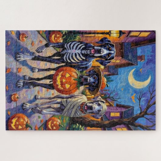 Grote Deen Trick-or-Treating Halloween kostuums Legpuzzel (Horizontaal)
