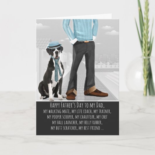 Grote Deen uit de Dog-Vaderdag Kaart (Voorkant)