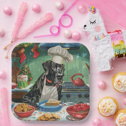 Grote Deen Vakantie Bakken: Feestelijke Kerstmis Papieren Bordje (Feest)