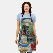 Grote Deen Vakantie Bakken: Feestelijke Kerstmis Schort (Gedragen)