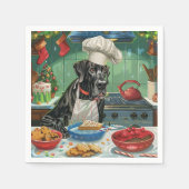 Grote Deen Vakantie Bakken: Feestelijke Kerstmis Servet (Voorkant)