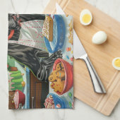 Grote Deen Vakantie Bakken: Feestelijke Kerstmis Theedoek (Quarter Fold)