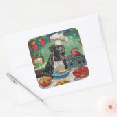 Grote Deen Vakantie Bakken: Feestelijke Kerstmis Vierkante Sticker (Envelop)