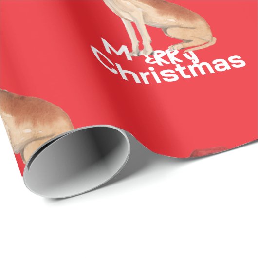 Grote Deen Vakantie Kerstmis Vrolijk Kerstman Hoed Cadeaupapier