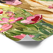 Grote Deen waterverf hond poster muurkunst print (Hoek)