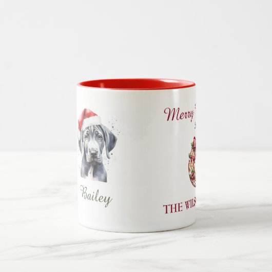 Grote Deen Waterverf Kerstmis Mok (Center)