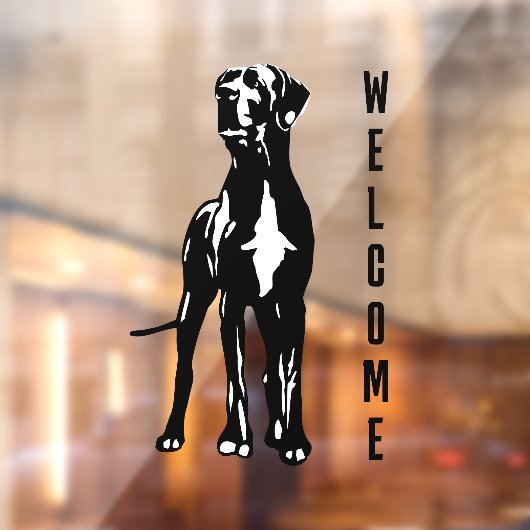 Grote Deen Welkom Sticker / Cling (Vel 2)