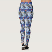 Grote Deen Winter Wonderland Kerstvreugde Leggings (Achterkant)