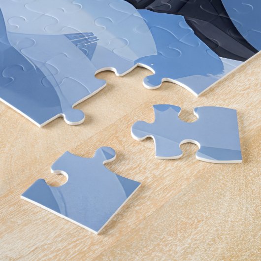 Grote Deen Winter Wonderland Kerstvreugde Legpuzzel (Zijkant)