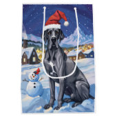 Grote Deen Winter Wonderland Kerstvreugde Medium Cadeauzakje (Achterkant)