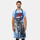 Grote Deen Winter Wonderland Kerstvreugde Schort (Gedragen)