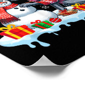 Grote Deen Zonnebril Trui Bouw Sneeuwman Xmas Eige Poster (Hoek)