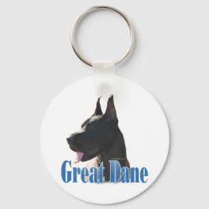 Grote Deen (zwart) Naam Sleutelhanger