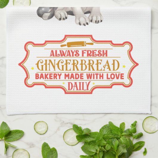 Grote Deense chef-kok bakken peperkoek Theedoek (Gevouwen)