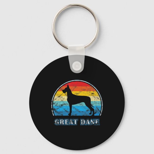 Grote Deense Design Dog Sleutelhanger (Voorkant)