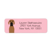 Grote Deense Fawn Dog Etiket (Voorkant)