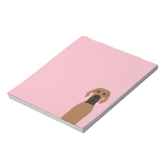 Grote Deense Fawn Dog Notitieblok (Linkerzijde)