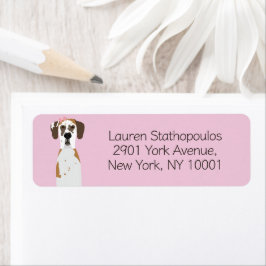 Grote Deense Fawnequin Hond Etiket