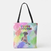 Grote Deense hond die gelukkig nieuwjaar wenst Tote Bag (Achterkant)
