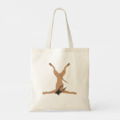 Grote Deense hond doet yoga Canvas tas (Achterkant)