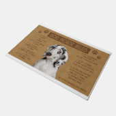 Grote Deense hond huis regels, als het gebroken, h Deurmat (Schuin)