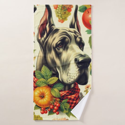  Grote Deense hond illustratie Badhanddoek (Badhanddoek)
