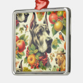 Grote Deense hond illustratie Metalen Ornament (Links)
