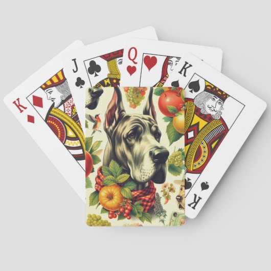 Grote Deense hond illustratie Pokerkaarten (Achterkant)