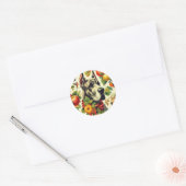 Grote Deense hond illustratie Ronde Sticker (Envelop)