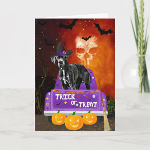 Grote Deense hond in Halloween Truck Kaart