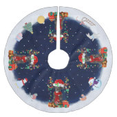 Grote Deense hond laat het sneeuwen Kerstboom Rok (Voorkant)