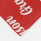 Grote Deense hond met naam Patroon Kerstmis Fleece Deken (Hoek)