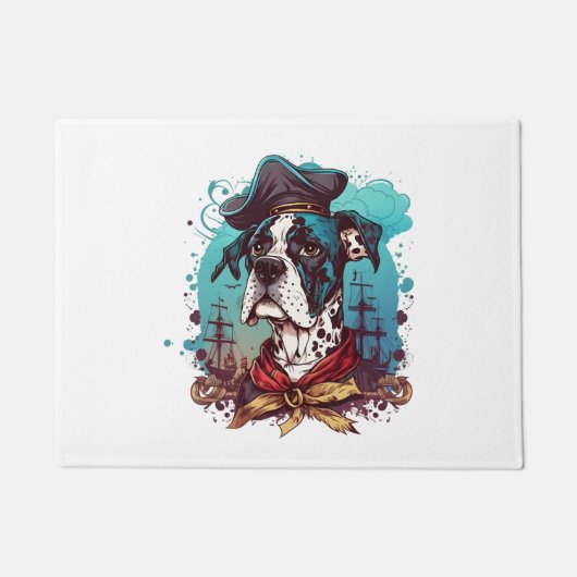 Grote Deense hond piraat Deurmat (Voorkant)