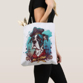 Grote Deense hond piraat Tote Bag (Dichtbij)
